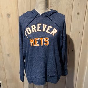 Blue “forever Mets” tailgate hoodie with dolman sleeves NWT